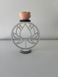 Suporte Elevado em MDF com Vela Perfumada "Rosa"