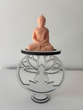 Suporte Elevado em MDF com Vela Perfumada "Buda"